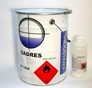 Picture of sectional glass and resin